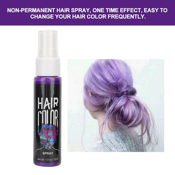 Spray de color de Cabello Morado para tinte temporal y no graso, fácil de aplicar y quitar, perfecto para fiestas y cosplay, 30 ml