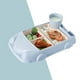 thumbnail image 2 of Juego de vajilla con forma de coche para la cocina y la mesa del comedor. Bandeja de plástico con fibra para niños y niñas, con platos, cubiertos y vaso de agua separados, 2 of 7