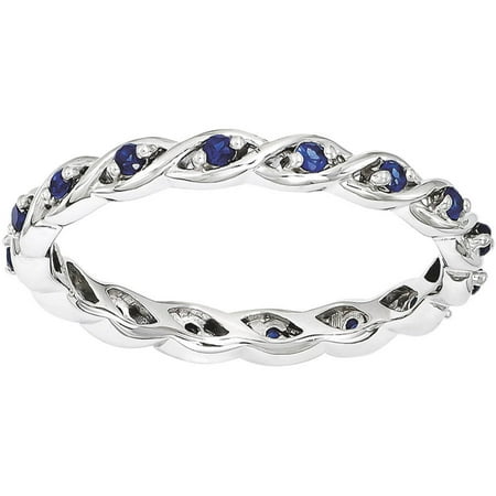 Stackable Expressions Created Sapphire Sterling Silver Ring
