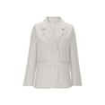 thumbnail image 4 of Loopsun Womens Jackets, Blazers for Women, Ladies Casual Solid Color Long Sleeve Lapel Fake Pocket Suit Jacket Top White S, 4 of 5