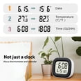 thumbnail image 4 of Battery Operated Travel Alarm Clock for Heavy Sleepers(Battery Included), Small Digital Alarm Clock Easy to Set/Read with Backlit & 5min Snooze, Temperature, Date, 12/24H Bedside Alarm Clock for Kids, 4 of 11