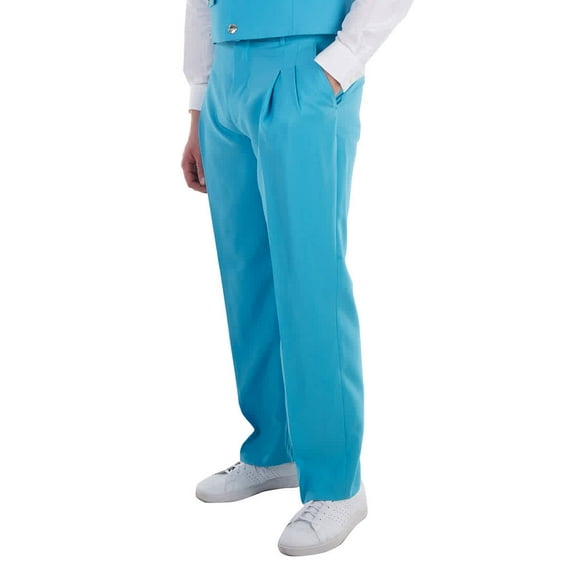 Burberry Bright Opal Blue Tailored Wool Trousers, Brand Size 50 (Waist Size 34.3")