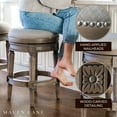 thumbnail image 2 of Maven Lane Pullman Backless Counter Stool in Reclaimed Oak Finish with Ash Grey Fabric Upholstery, Set of 4, 2 of 6