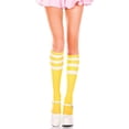 thumbnail image 2 of Music Legs Women's Acrylic Knee High Retro Sock, Style 5726 5726-YELLOW/WHITE, 2 of 2