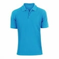thumbnail image 2 of Men's Polo Golf Classic Sports Casual Cotton Short Sleeve Jersey Shirt Blue - Small, 2 of 4