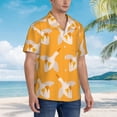 thumbnail image 3 of Sikiie Flying Ducks Print Men's Hawaiian Shirt, Summer Beach Button Pocket Short Sleeve T-Shirt,X-Large, 3 of 7