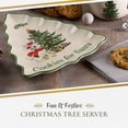 thumbnail image 2 of Spode Christmas Tree Cookie Server, Tree-Shaped Snack Tray - Rudolph Cookies for Santa - Fine Porcelain Holiday Dishware & Festive Christmas Tableware, Dishwasher Safe - Collectible Gift, 2 of 7