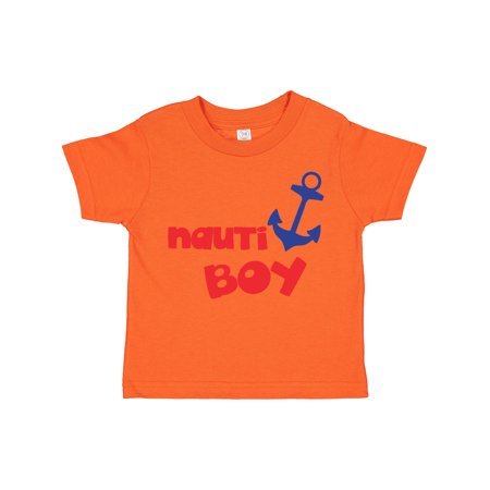 

Inktastic Nauti Boy Boat Anchor Sailor Sailing Nautical Gift Toddler Boy Girl T-Shirt