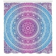 thumbnail image 3 of Ambesonne Ombre Shower Curtain, Mandala Pattern, 69"Wx75"L, Blue White and Violet, 3 of 3