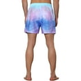 thumbnail image 3 of INSPIRE CHIC Men's Tie Dye Printed Elastic Waistband Vacation Swim Trunks 30 Blue, 3 of 5