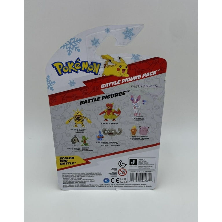 Official Pokémon Battle Figure Pack - Winter Pikachu & Eevee Christmas Figures (5cm)