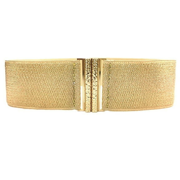 Fashion Wide Corset Belt Women Elastic Gold Waspie Belt for Teenager Girl Glitters Waist Cincher DownJacket Dress Decor