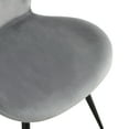 thumbnail image 5 of 19 Inch Velvet Kitchen Chair, Dining Chair with Black Metal Legs, Simple Bar Stool Upholstered Dining Chairs, Accent Desk Chair Dining Room, Kitchen, Vanity, Living Room(Gray,Set of 8), 5 of 10
