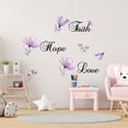 thumbnail image 3 of Adhesivo de pared Injueey lirios morados HA078237-00 extraíble papel tapiz dormitorio sala de estar, 3 of 6