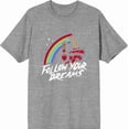 thumbnail image 3 of A Nightmare On Elm Street Follow Your Dreams Men's Heather Gray Crew Neck Short Sleeve Tee-3XL, 3 of 4