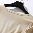 thumbnail image 6 of WREESH Women's Rib Knit Henley Crop Tops Solid Color Button Round Neck Short Sleeved T-Shirts Khaki, 6 of 9
