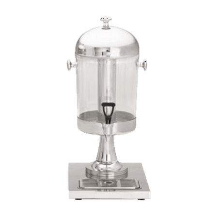 TableCraft 71 Cash & Carry Beverage Dispenser, 2 gallon reservoir, 10-1/4" x 13-3/4" x 21"H, 5-1/2" faucet clearance, dishwasher safe, stainless steel/polycarbonate,, 1 each