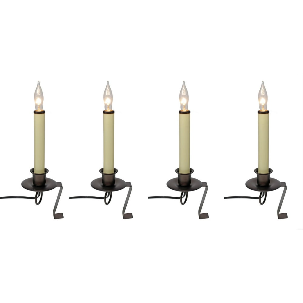 Cambridge bracket electric antique bronze window candle set of 4