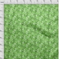 thumbnail image 4 of oneOone Rayon Green Fabric Kids Floral Craft Projects Decor Fabric Printed By The Yard 56 Inch Wide, 4 of 4