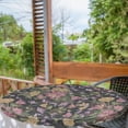 thumbnail image 2 of Ambesonne Floral Design Fitted Round Tablecloth, Fantasy Garden Scene, 36"- 40" Diameter, Pale Pink Pistachio Green, 2 of 5