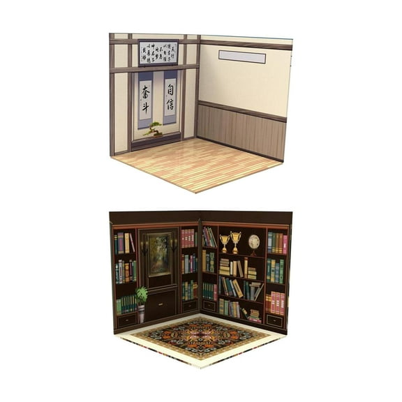 hengtong 2pcs 1/12 Scale Action Figures Backdrop Diorama Layout Model Scene Organizer Practice Room