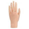 thumbnail image 2 of Mano de práctica de silicona para uñas acrílicas, mano de práctica de uñas flexible, mano de entrenamiento de uñas suave de tamaño real para práctica Una izquíerda Baoblaze manos de práctica de uñas, 2 of 8