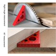 thumbnail image 3 of Règle d'Angle en Alliage d'Aluminium, Mesure de Hauteur, Outil de Menuiserie Rouge, 3 of 9