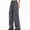 Dark Gray women's wide leg cargo pants a1, variant on Cagogo Women's Wide Leg Cargo Pants with Pockets Elastic Waist Loose Long Trousers Casual Streetwear Y2K Drawstring Joggers Summer Travel, Dark Gray L