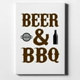 thumbnail image 1 of Beer & Barbecue BBQ - 11" x 14" - Decorative Canvas Wall Art - White Edge - 5/8" Gallery Wrapped, 1 of 2