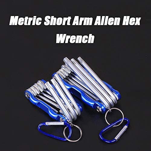 MKEUDQ-Folding Hex Key Wrench Metal Metric Allen Wrench Set Hexagonal Screwdriver Hex Key Heavy Duty Adjustable Wrench Multifunction Repair Tool