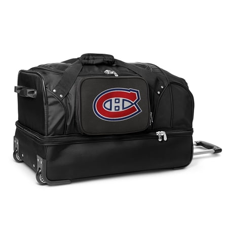 MOJO Montreal Canadiens Black 27 2-Wheel Drop Bottom Rolling Duffel Bag