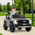 thumbnail image 3 of Licensed Ford Ranger Ride on Car for Kids by OLAKIDS, 12V Electric Vehicle with Remote Control, Toddlers Battery Powered Toy Gift with 2 Speeds, Wheels Suspension, Storage Space, Bluetooth USB, 3 of 10