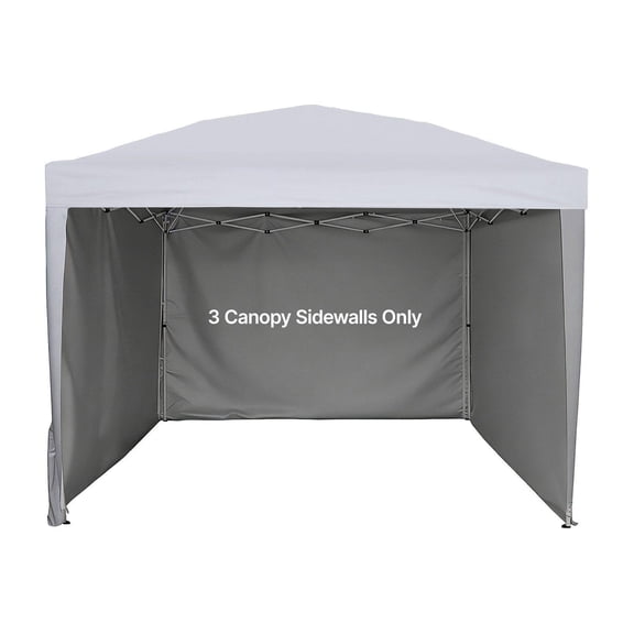 Waterproof White 10x10ft Pop Up Canopy Tent Sidewalls Set of 3 for Outdoor Events Vendor Booths Camping Sun Protection