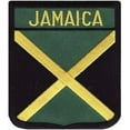 thumbnail image 2 of Jamaica Flag Shield Patch, Country Flag Patches, 2 of 2