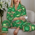 thumbnail image 6 of Uemuo Leopard Print Pattern Womens Pajama Sets,PJ Set for Women,Pajamas for Women Logo,Long Sleeve Pajama Set for Women,Soft Long Sleeve Top With Pants-, 6 of 9