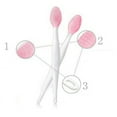 thumbnail image 3 of Eisoary Double-sided Silicone Nose Blackhead Remover Brush Exfoliating Cleaning Tool Pink, 3 of 5