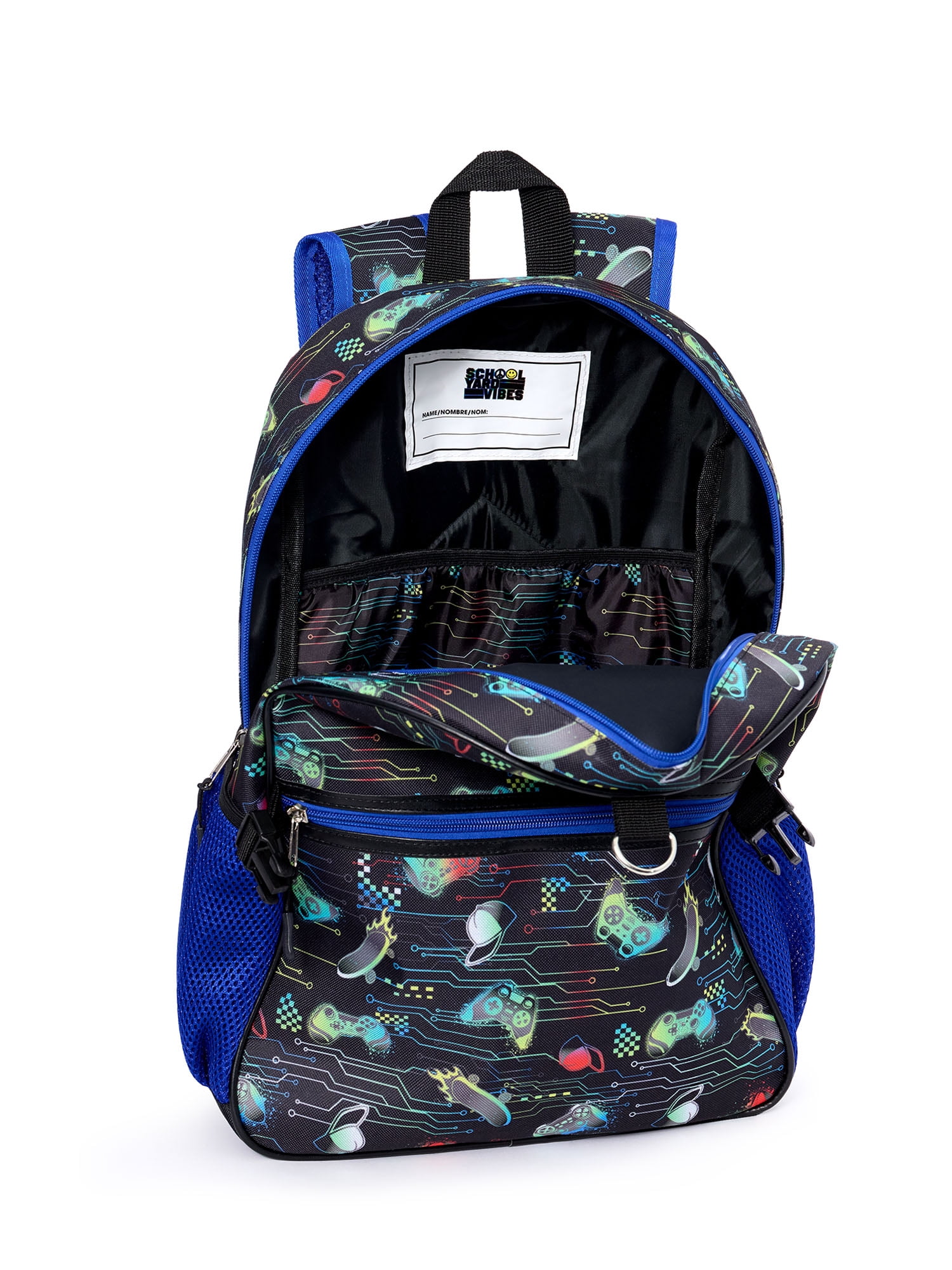 Schoolyard Vibes 17" 3 Piece Backpack Set with Headphones and Kids Lunch Box