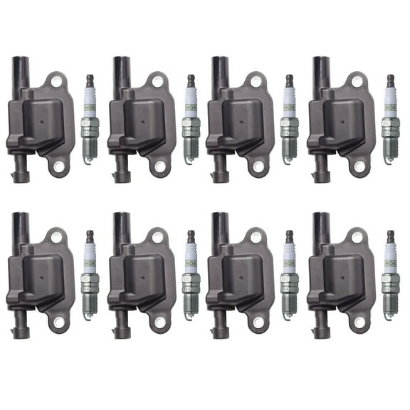 8 Ignition Coils and 8 NGK Platinum Spark Plugs Compatible with Chevy Silverado Suburban Tahoe UF413 Fits select: 2011 CHEVROLET SILVERADO K1500 LT, 2009 CHEVROLET SILVERADO C1500 LT