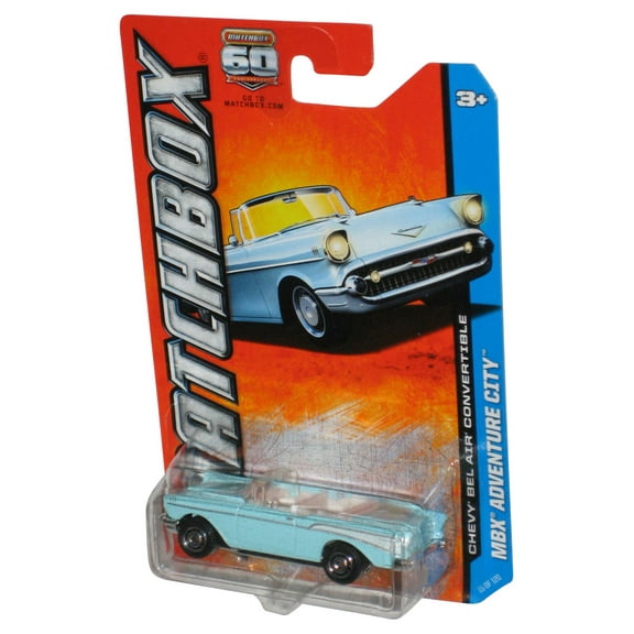 Matchbox MBX Adventure City (2012) Blue Chevy Bel Air Convertible Car 15/120