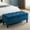 Navy Blue, variant on Domicare Velvet Storage Ottoman Bench with Lid, Ottoman with Storage for Living Room, Storage Ottoman Bench & End of Bed Bench, Upholstered Foot Rest,Teal