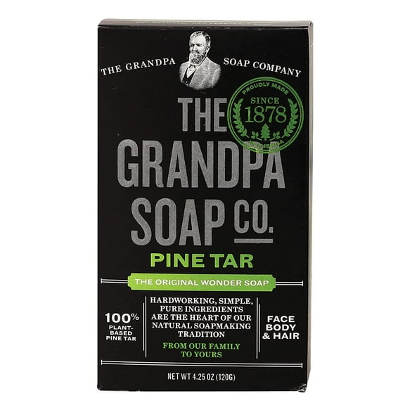 Pack of 5, Grandpas Pine Tar Original Wonder Soap, 4.25 oz