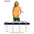 thumbnail image 5 of Maternity Shirts Women's Floral Print Tops Pregnancy Short Sleeve Striped Ruched Side Tunic Top, 5 of 5