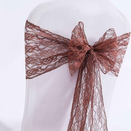 

SIELUNO Lace Chair Sashes Ribbons for Folding Chairs Wedding Banquet Events Receptions DIY Decorations