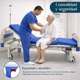 thumbnail image 2 of Cama Hospitalaria Manual Barandal Abatible Mesa Porta Suero Soporta 260kg 4 posiciones, 2 of 9