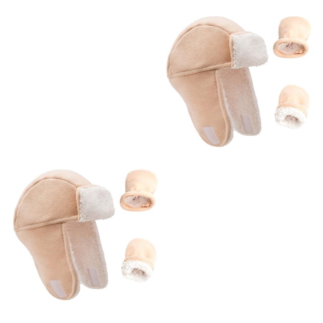Minnieouse Sombrero para niños pequeños No se ensucia fácilmente Manoplas suaves de doble capa Diseño aerodinámico Forrado con forro polar Guantes de Type2 NO2 Minnieouse CBP231407