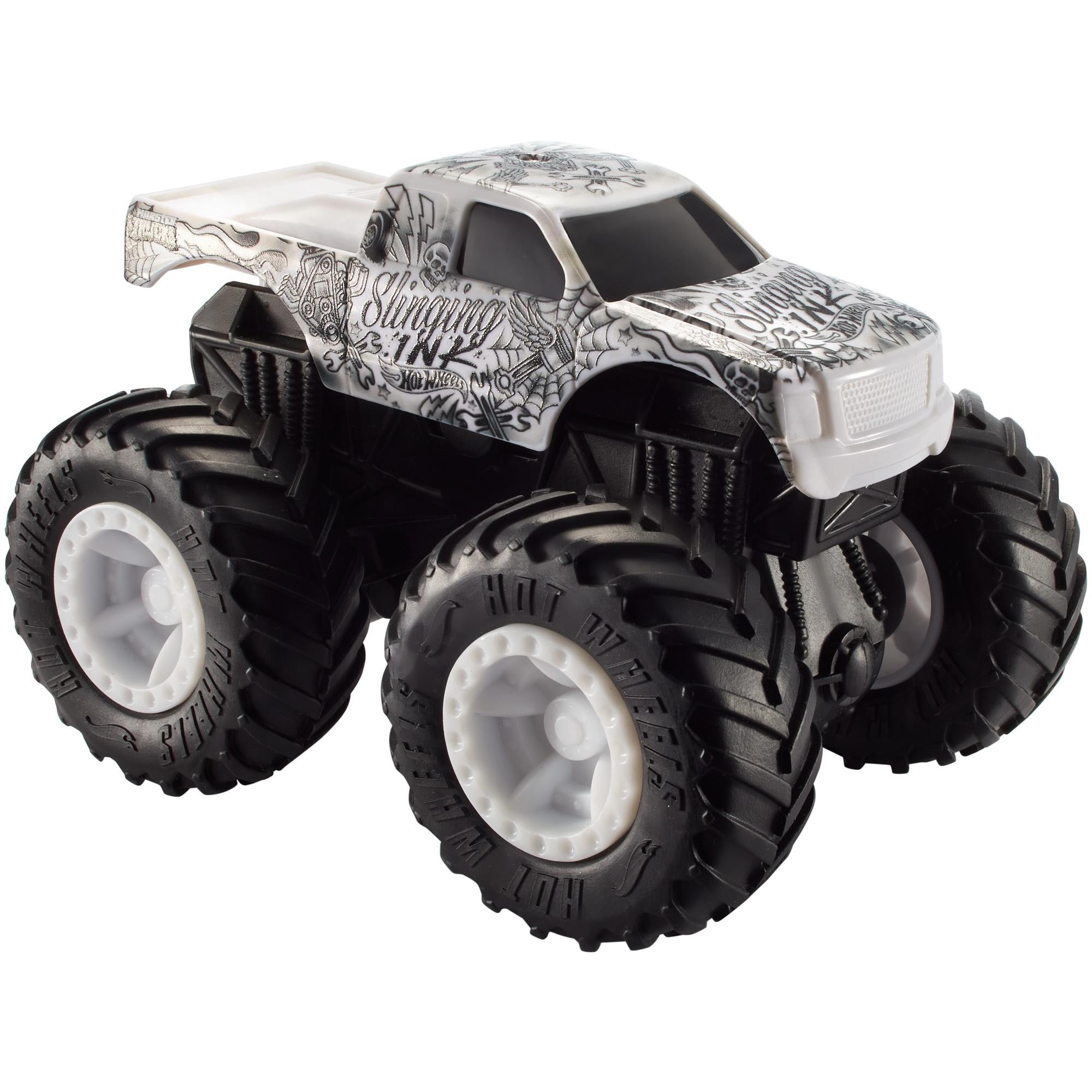 Hot Wheels Monster Trucks Rev Tredz Slinging Ink Vehicle - Walmart.com