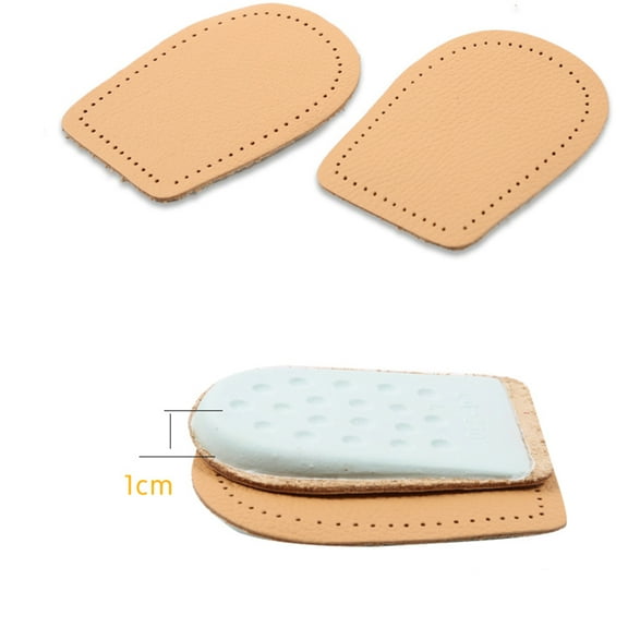 Topbathy Thickened Half Insoles Comfortable Leather & Latex Inserts Front Insole Shoe Pad Cushion Holes Design Size L (Yellow)
