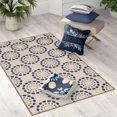 thumbnail image 2 of Deerlux QI003644.S Tapis de Salon Moderne 4 x 6 Pi. avec Support Antidérapant, Multicolore - Petit - Motif Printemps Rond - Rectangle, 2 of 6