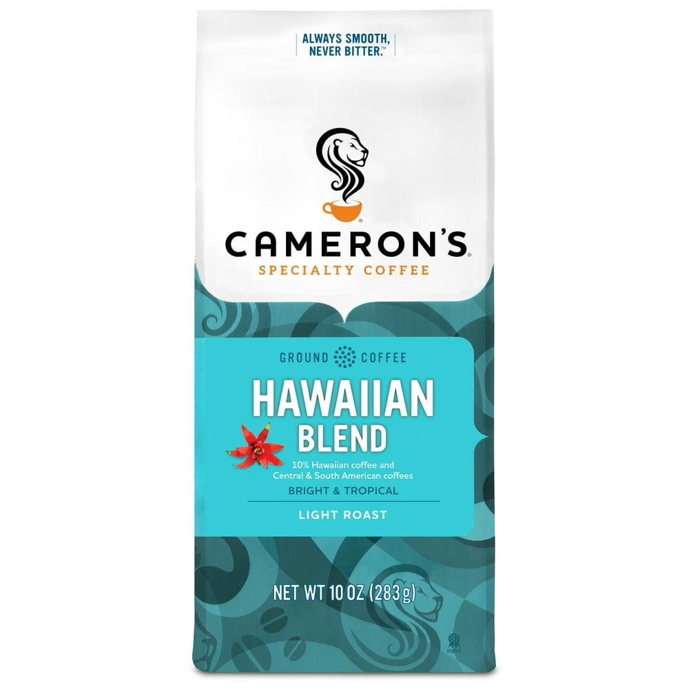 Cameron's Coffee Premium Hawaiian Blend Ground Coffee, Light Roast, 12