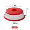 thumbnail image 2 of 2X Cubierta Plegable de Salpicaduras para Microondas Cubierta para Alimentos Bandejas de Microondas con Tapas (Rojo), 2 of 5